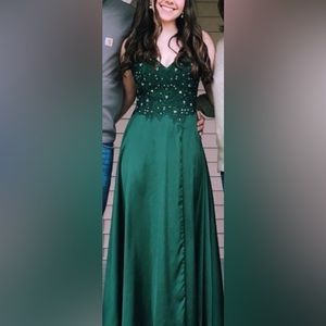 Forest green formal dress